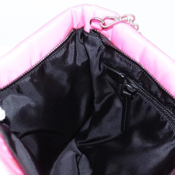 PRADA Chain Shoulder Bag Nylon Pink Silver Auth 134961M - Picture 11 of 16